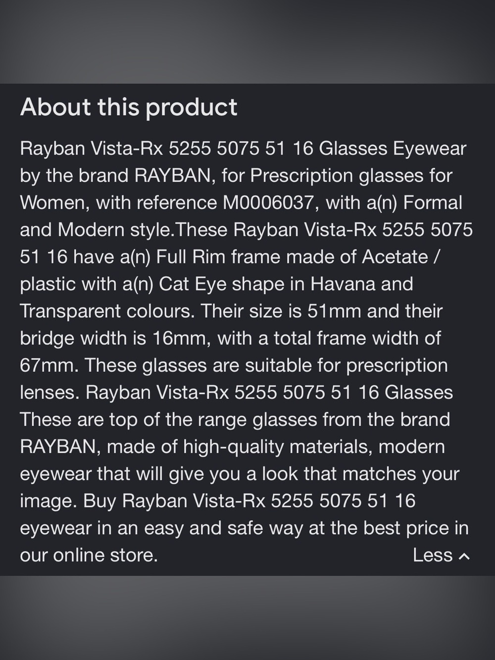 Ray-Ban RX5255 Eyeglasses. - Picture 7 of 7